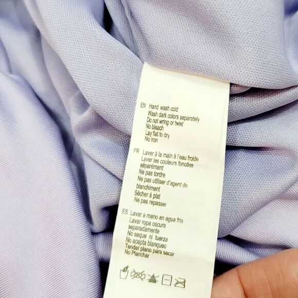 NEW Revamped Lilac Purple Ruched Low Back Mini Dress Size Small - Picture 8 of 10